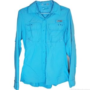 15) COLUMBIA Women's Omni-Freeze Long Sleeve Button-Up Women's XS